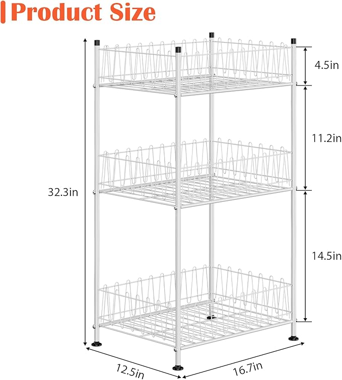 ETELI Water Bottle Storage Organizer 3 Tier Freestanding Water Bottle Holder - Image 3