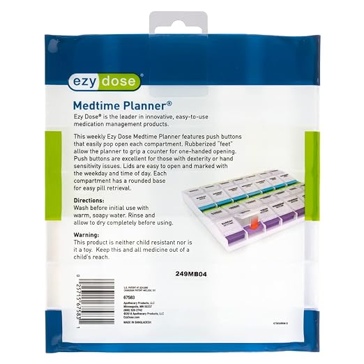 EZY DOSE Weekly Pill Organizer, Vitamin Container, and Daily Medicine Planner - Image 6