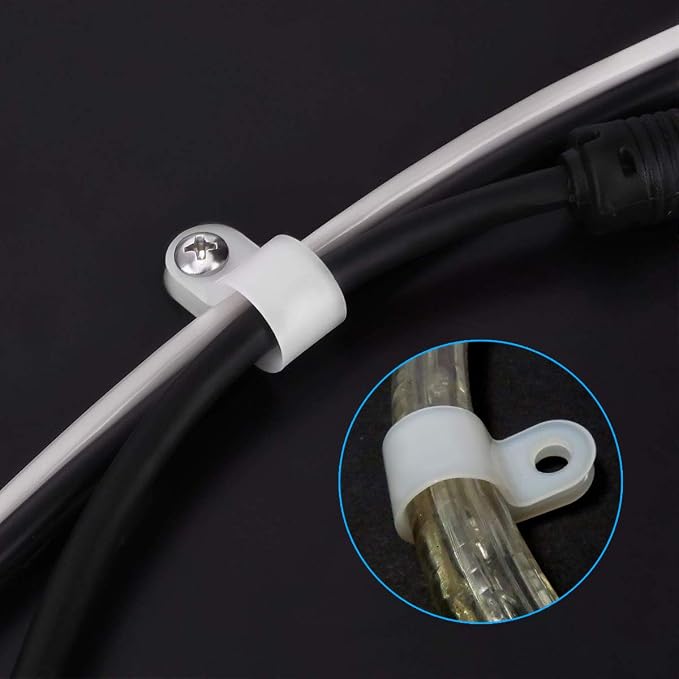 LOKMAN 100 Pack 1/2 Inch Rope Light P-Style Mounting Clips - Image 6