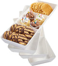 US Acrylic Avant White Plastic Divided Serving Trays 15” x 5” | Narrow Reusable by USAcrylic