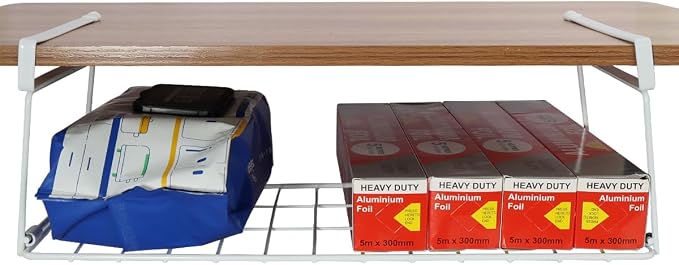 Foil and Plastic Wrap Organizer Kitchen Under Cabinet Desk Pantry Hanging by OKOMATCH