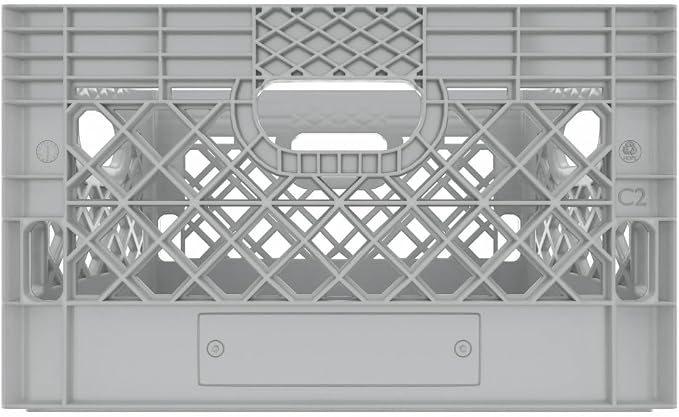 Heavy Duty Plastic Storage Milk Crates, Stackable Utility Organizer Bins - Image 5