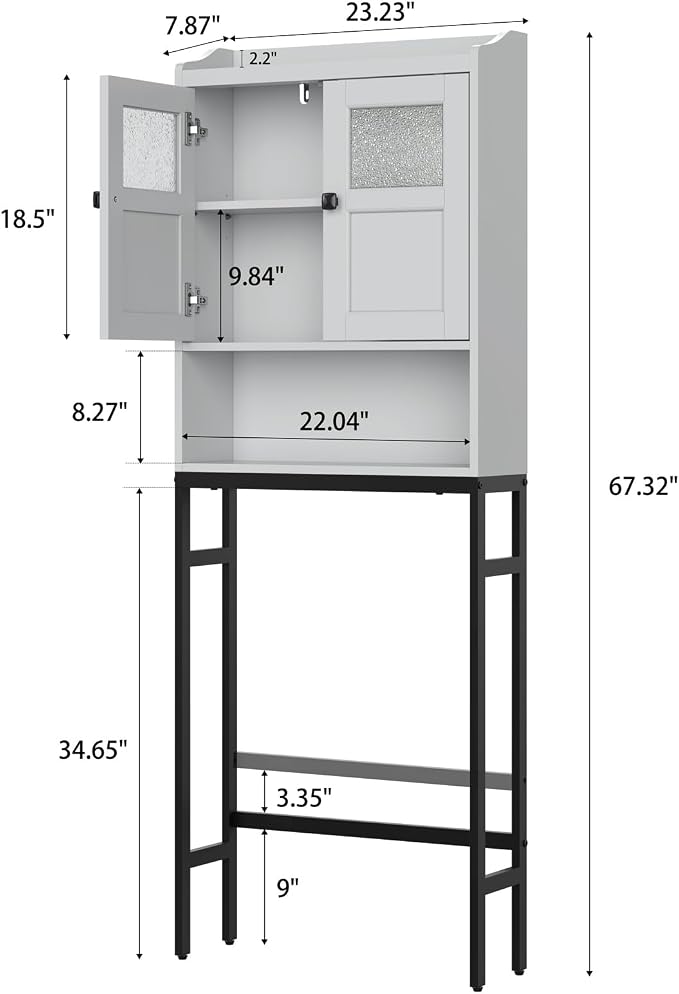 Over The Toilet Storage Cabinet, Bathroom Organizer Over Toilet - Image 2
