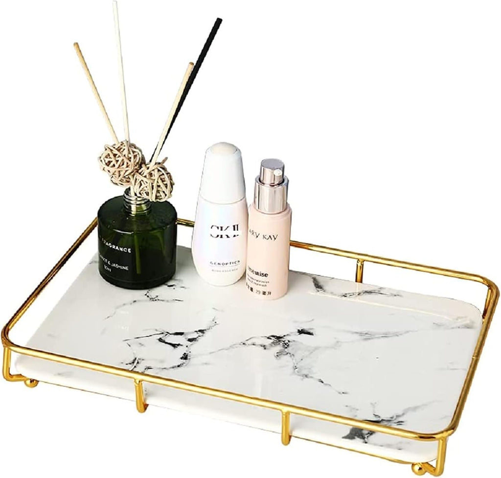 Dobbyby Vanity Tray Makeup Organizer Cosmetics Storage Bathroom