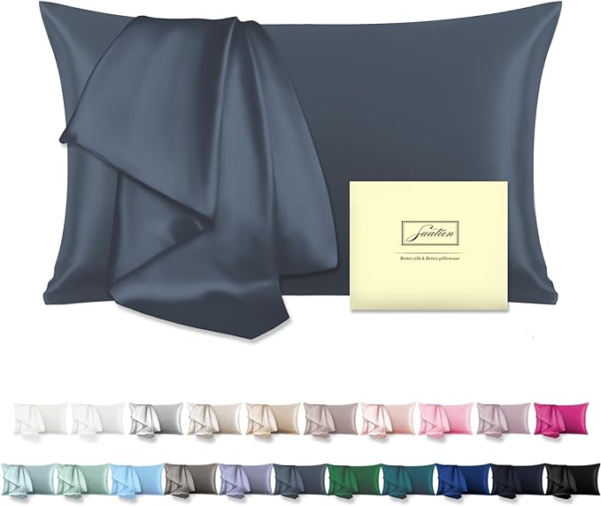 Mulberry Silk Pillow Cases for Hair and Skin Queen Size Silk Pillowcase by Suatien
