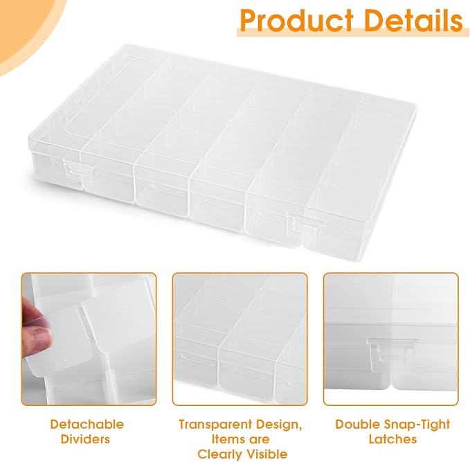 Piping Tip Organizer Box, 36 Grids Storage Container - Image 2