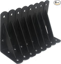 8 Pack L5 x H 3" Black Heavy Duty Shelf Brackets by MHMYDZ