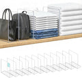 OKPOW Shelf Dividers for Closet Organization: 12 Pack Durable Clear Acrylic by OKPOW