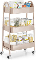 EAGMAK 3 Tier Rolling Cart, Large Metal Storage Cart by Eagmak