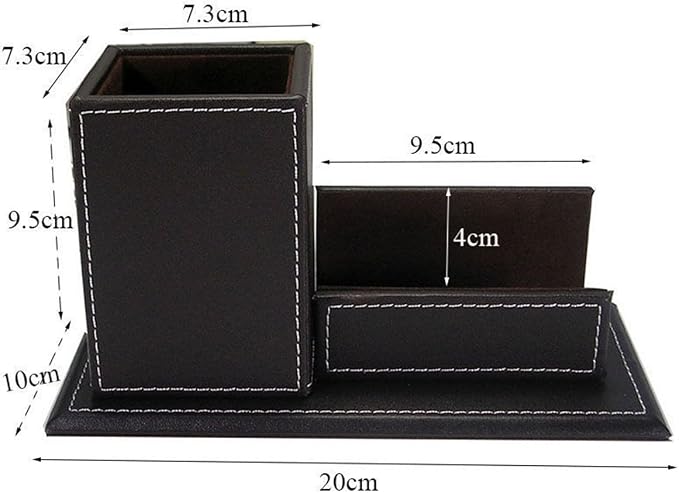 KINGFOM PU Leather Desk Organizer and Accessories, Pencil Holder - Image 3