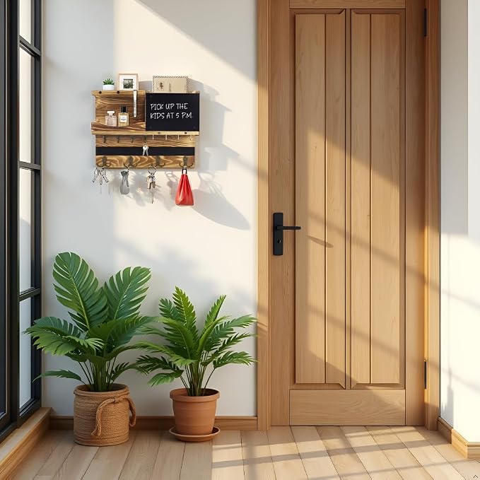 Key Holder for Wall Mount, Farmhouse Mail and Key Holder for Wall Hanger - Image 3