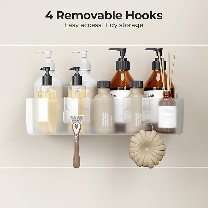 Orimade Shower Caddy 5-Pack, No-Drill Adhesive Shelves - Image 9