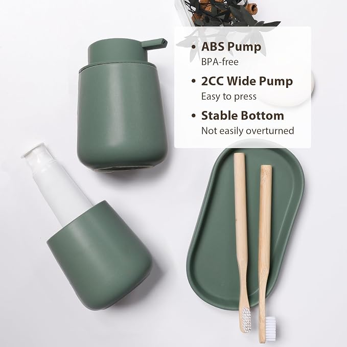 INGOFIN 3 Pcs Ceramic Bathroom Accessory Set - Image 5