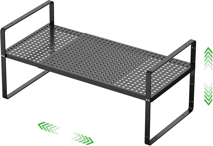 Expandable Cabinet Storage Shelf Stackable Organizer Rack by SOFRON