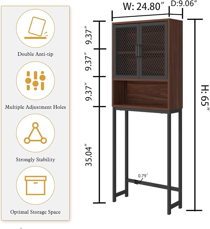 Launica Over The Toilet Storage Cabinet, Bathroom Organizer Over Toilet - Image 2