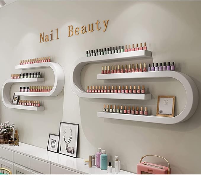 Wall Mounted Shelf Nail Polish Bottle Display Rack, U-Shaped Essential Oil by Unknown