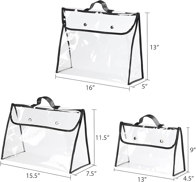 Univivi 6 Pack Dust Bags For Purses and Handbags, Bedroom Handbag Organizer - Image 2