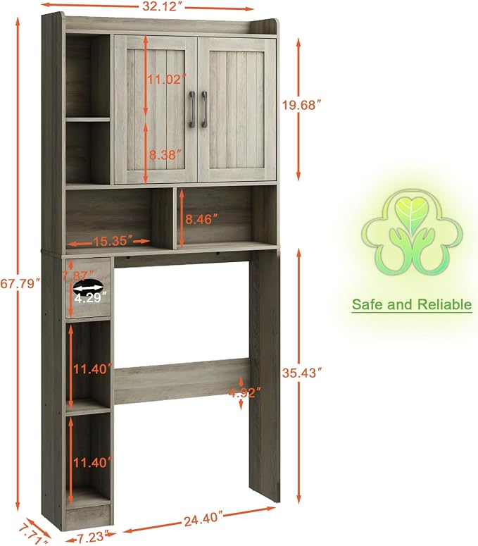 Farmhouse Storage Cabinet Over Toilet - Image 2