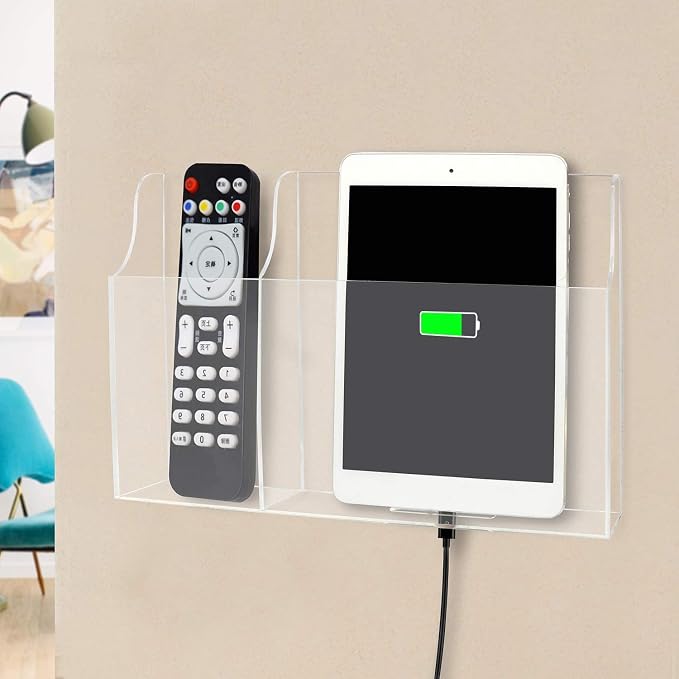 Clear Wall Tablet Holder Acrylic Wall Mounted Phone Holder - Image 5