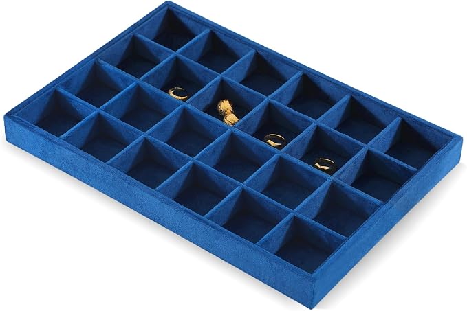 Earring Organizer Tray, Velvet Jewelry Trays，Premium Rock Organizer, Luxury by Yinbeini