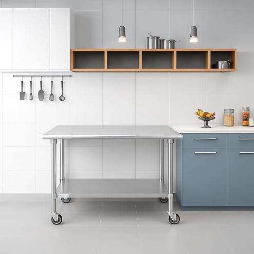 Hally Stainless Steel Table for Prep & Work 24 x 72 Inches - Image 8