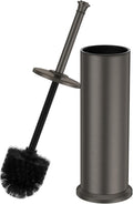 Pewter Toilet Brush and Holder，Extra Long Handled Toilet Brush by UNCONSIL