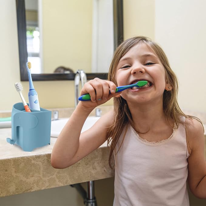 Kids Toothbrush Holder, Cute Elephant Toothbrush Holders - Image 5