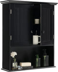 Tangkula Wall Mount Bathroom Cabinet Wooden Medicine Cabinet Storage Organizer by TANGKULA