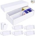 Trading Card Storage Box 6 Pack–1600 Count Cardboard Organizer by Leyzan