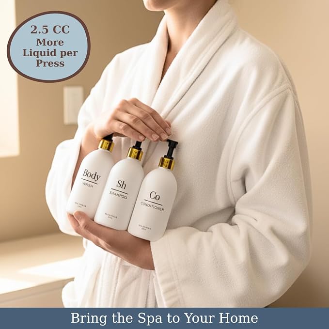 Shampoo Conditioner Body Wash Dispenser Set - Image 7