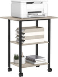 Lerliuo 3-Tier Printer Stand, Industrial Mobile Printer Table by Lerliuo