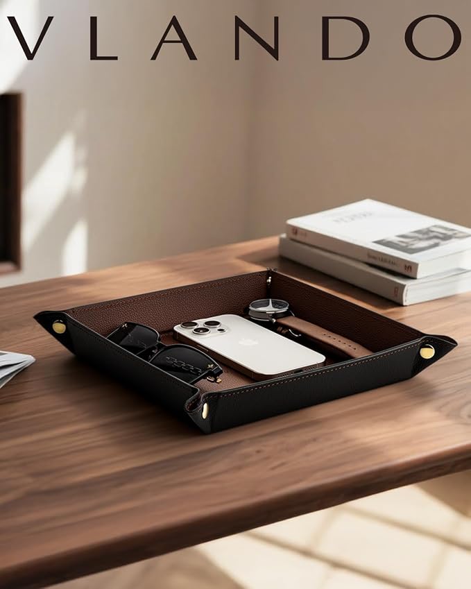 Valet Tray for Men Women, Nightstand Organizer Vanity Catchall Holder for - Image 2