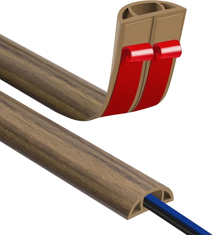 Floor Cord Covers for Wires 3.3FT Cable Hider Wire Cover Self Adhesive Cord by JAHOMFAI