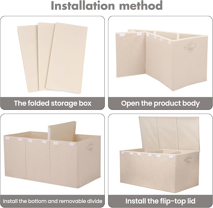 Extra Large Toy Box 167L, Sturdy Toy Storage Chest Organizer Bin Baskets - Image 7