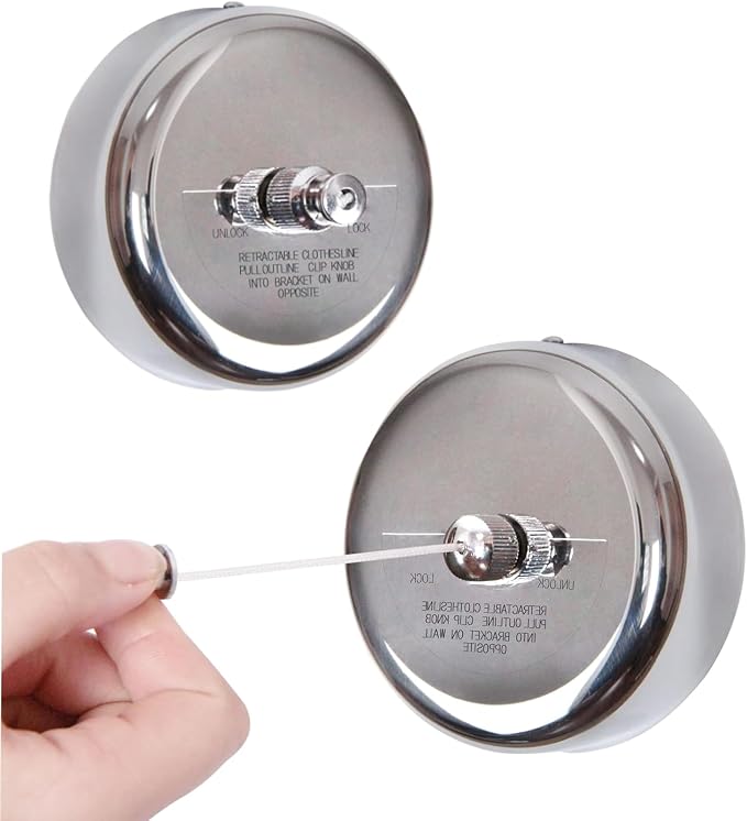 Heavy Duty Retractable Clothesline Indoor Outdoor 2-Pack of Stainless Steel by Unknown