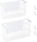 Magnetic Metal Basket Organizers, 2 Pack Large & Small, Strong Magnet Hanging by Jeyoon