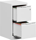 Metal Filing Cabinet with Lock, Vertical File Cabinet 2 Drawer, Lockable File by Kooyon