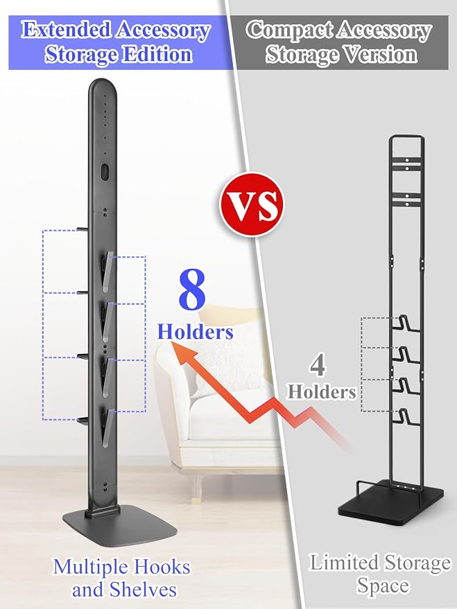 Haturi Premium Vacuum Stand for Dyson Gen5 V15 V12 V11 V10 V8 V7 V6, Metal - Image 3