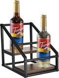 Coffee Syrup Rack Organizer, Liquor Bottle Display Shelf, 2-Tier 4 Bottle Stand by Unknown