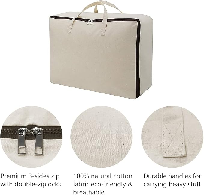 AMJ Set of 3, Canvas Storage Bag - Image 2