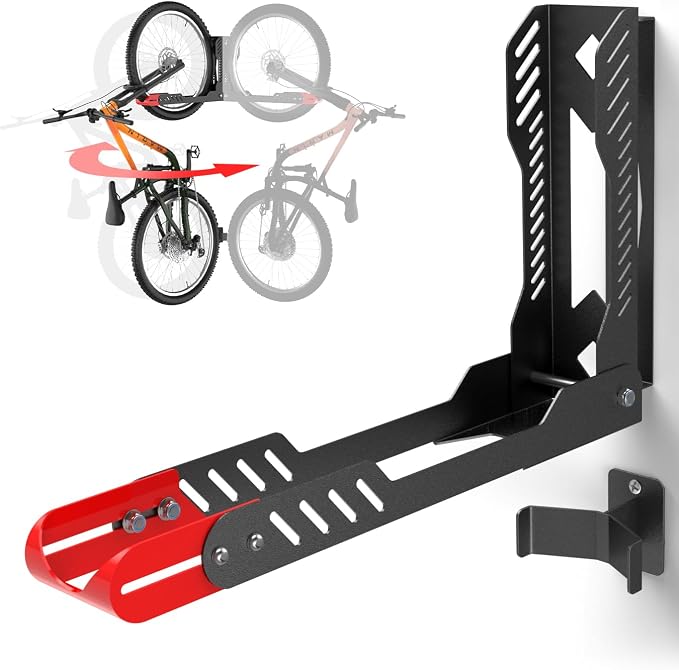 Swivel Bike Wall Mount, Space Saving Bike Rack Garage, No Heavy Lifting by ALIXUEQINPortableToolAssistant