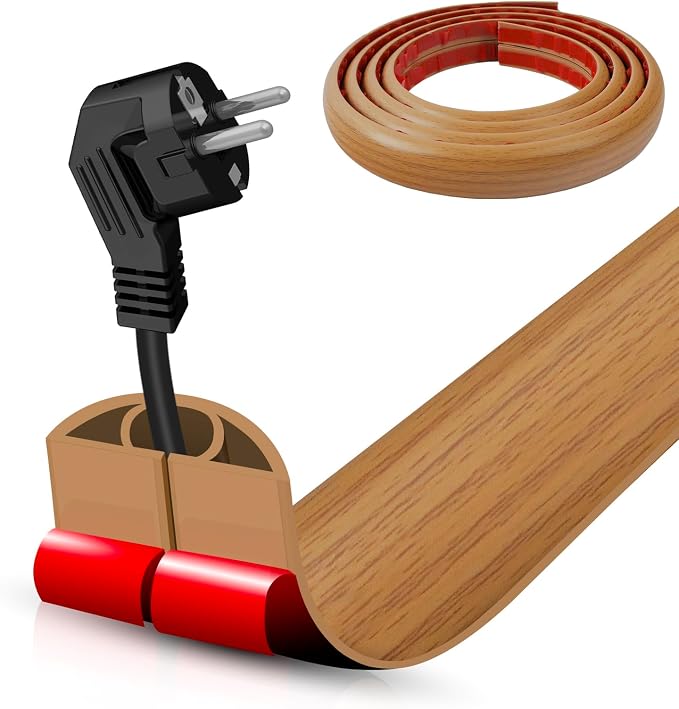 Floor Cord Cover Self Adhesive Cord Hider, 10FT Cable Management, Extension by DBHXXMB-HH