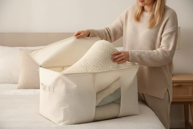 Soft Large Canvas Comforter Storage Bags - Image 5