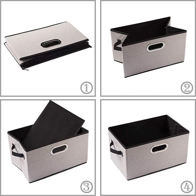PRANDOM Fodable Storage Bins for Closet Decorative Fabric Storage Baskets Cubes - Image 6