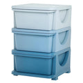 Qaba 3 Tier Kids Storage Unit, 3 Drawer Chest Toy Organizer Plastic Bins by Qaba