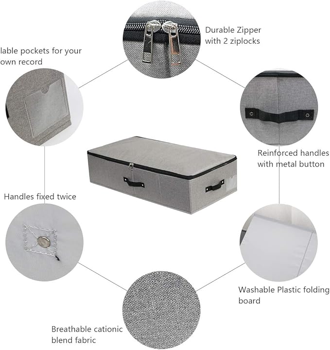 AMJ Under Bed Clothes Organizer Large Storage Bins - Image 3