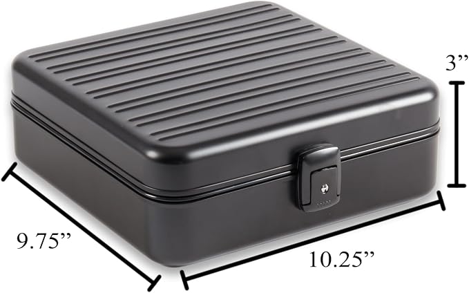 Bey-Berk Personalized Prague Aluminum 9-Slot Watch Case, Locking Travel Metal - Image 4