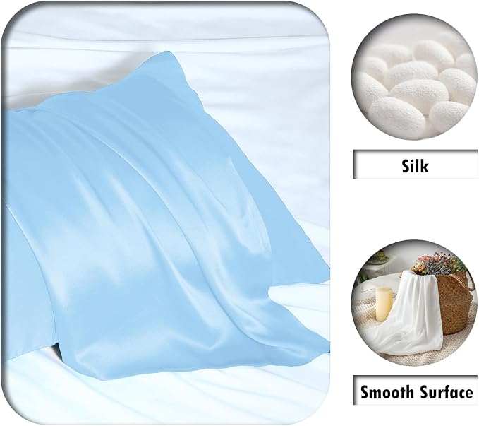 SUATIEN Mulberry Silk Pillow Cases King Size Silk Pillowcase - Image 2