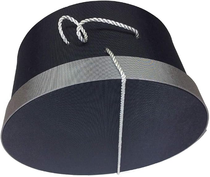 Sarah's Hat Boxes Classic Black/Gray Hat Box – 14.75" x 7.5" Handmade in USA – - Image 2