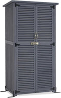 MCombo Outdoor Storage Cabinet, Wooden Storage Shed by MCombo